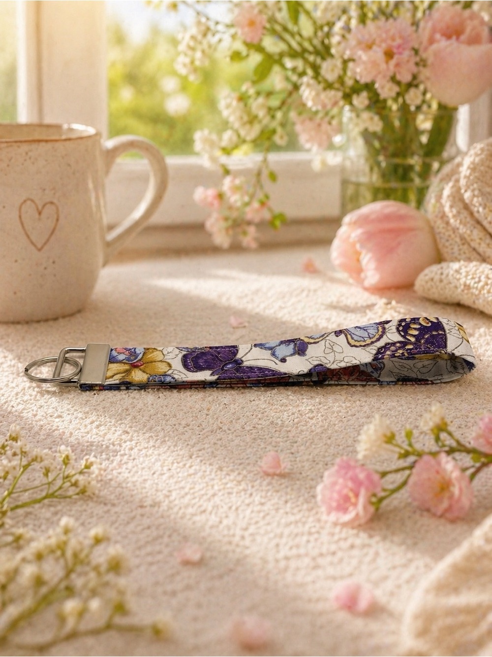 Butterflies Keychain Wristlet